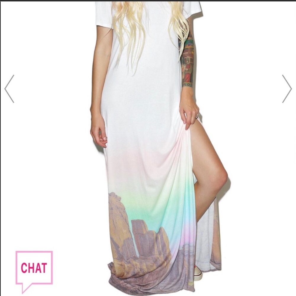WILDFOX COUTURE CANYON SUNSET JOURNEY DRESS